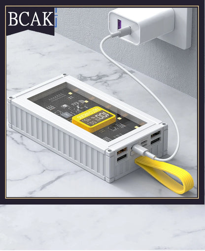 BCAK  Brand discount store 30000mAh 50000mAh 120W Fast Charging Transparent Power Bank 200000mAh Large-capacity Mobile Power