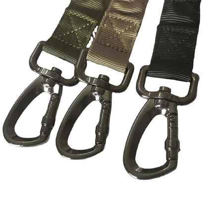 Dog Seat Belt 1-to-2 Extend Rope 54-90CM Elasticity Pet Safety Nylon Dog Leash with Car Seat Buckle Dog Accessories Olive Khaki