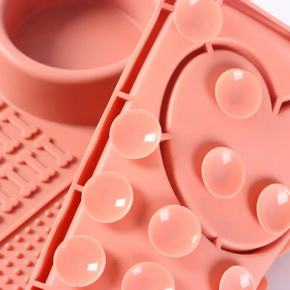 6 In1 Pet Licking Pads Silicone Dog Food Mat Non-slip Slow Feeder Bowl Interactive Puzzle Toy For Boredom Relief Enhance Sensory