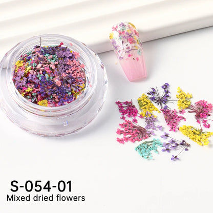 1 Box Nail Art Flower Decoration Delicate Dried Flower Nail Art Decorations Exquisite Nail Art Beauty For Charms Accessories