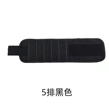 Magnetic Tool Wristband with Magnets Adjustable Workband for Holding Screws Nails Drill Bits Construction Mechanics DIY Repair