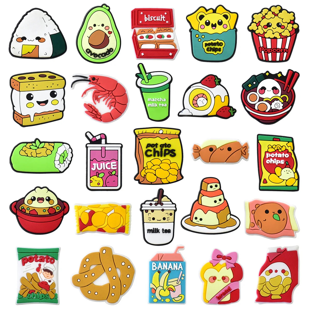 Cute Food Shoe Charms Decoration for Crocs Pin Accessories Charms Bracelet Wristband DIY Shoe Party Gifts