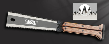 AIRAJ Folding Saw SK5 Steel Pocket Garden Saw Japanese Saw, Flush Cut Trim Saw For Woodworking