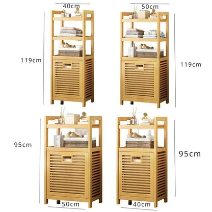 Dirty Clothes Basket Wood Vine Weaving Laundry Hamper Multi-function Bathroom Rack Large Capacity Laundry Baskets Storage Rack