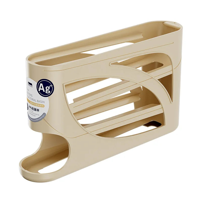 Large Capacity 30 Eggs Holder for Fridge Auto Rolling Egg Organizer, Space-Saving, 4 Tiers Fridge Egg Rack Eggs Dispenser