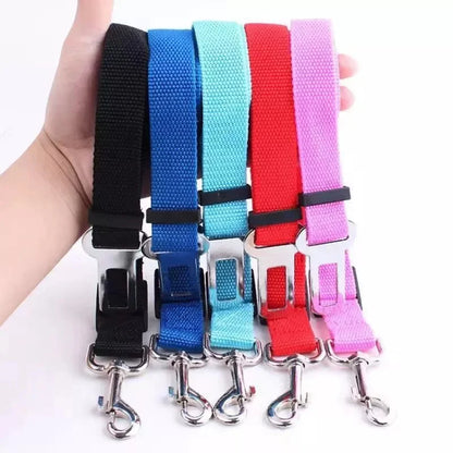 Adjustable Pet Cat Dog Car Seat  Belt Pet Seat Vehicle Dog Harness Lead Clip Safety Lever Traction Dog Collars Dog Accessoires