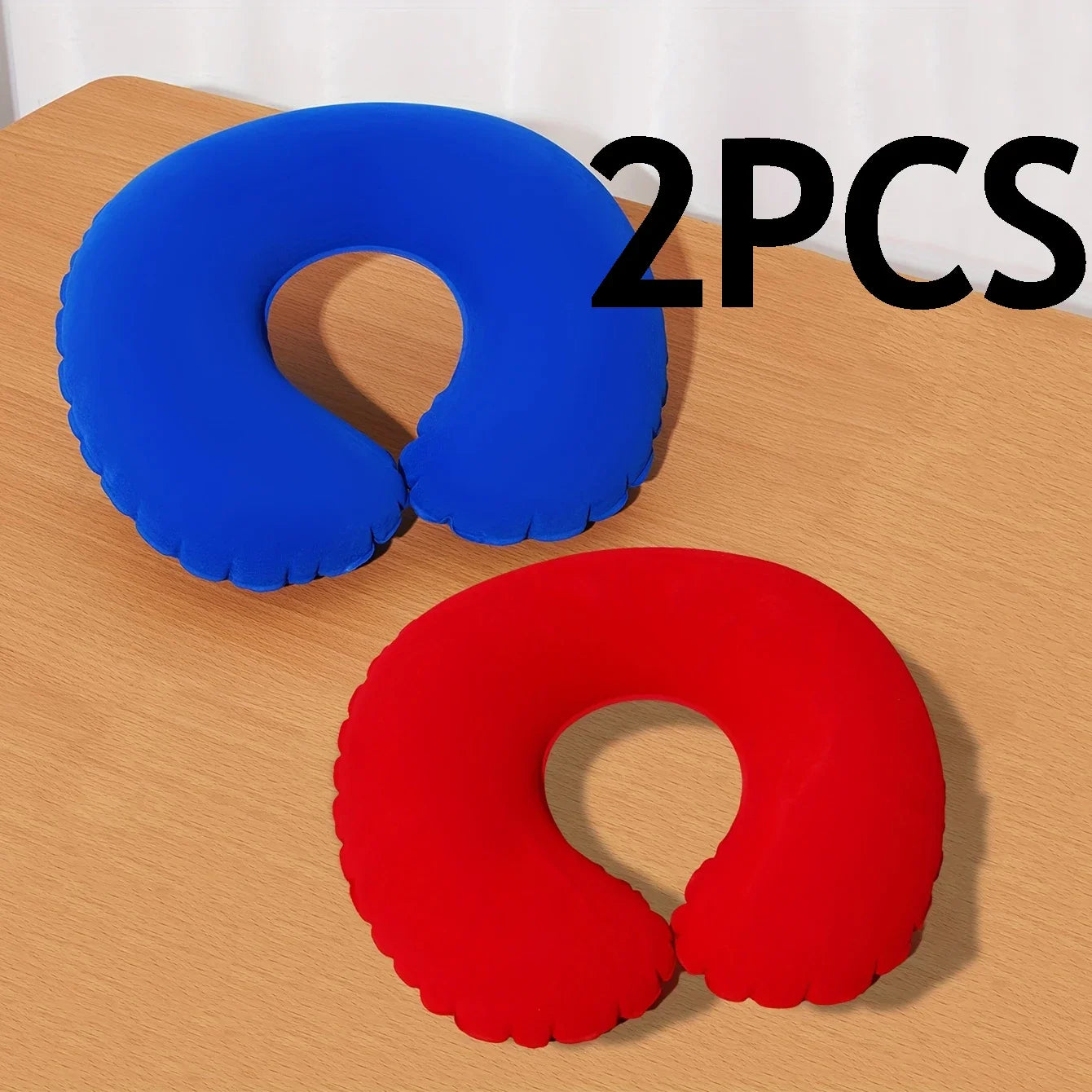 2Pcs/Pack Inflatable U-shaped Pillow, Portable Folding Neck Pillow for Travel, Suitable for Travel