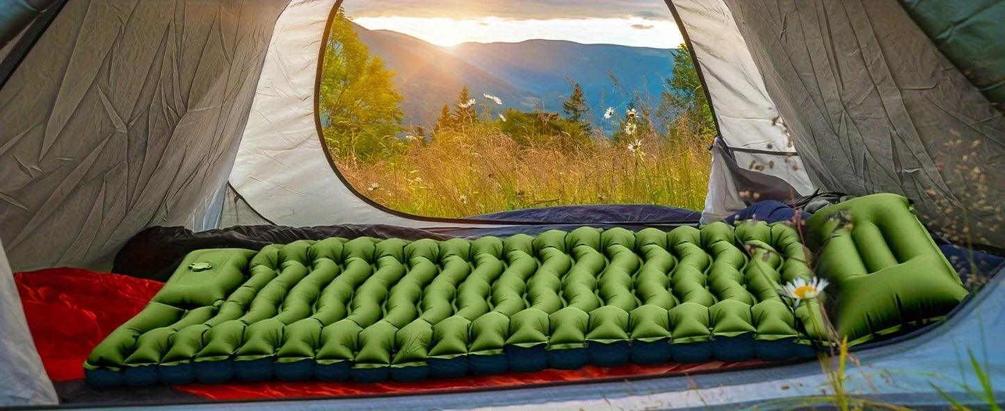 Camping Hiking Camp Sleeping Gears Air Mattresses Compact Ultralight Self-Inflating Camping Air Mattress Backpacking Hiking Tent