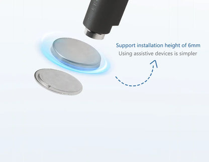 Stainless steel magnetic door stopper, gray black nail free door base, door hardware Door close prevention Door stop door closer