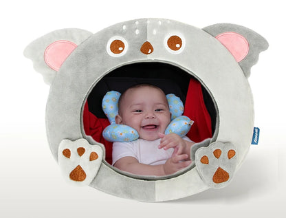 Black White View Back Seat Mirror Baby Car Mirror Safety Seat Headrest Rearview Mirror Baby Facing Rear Ward Car Kids Monitor