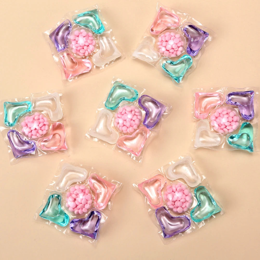 50-150Pcs 5 in 1 Beads Detergent Liquid Capsule Ball Multi-purpose Strong Detergent Laundry Cleaning Capsules for Home Dormitory