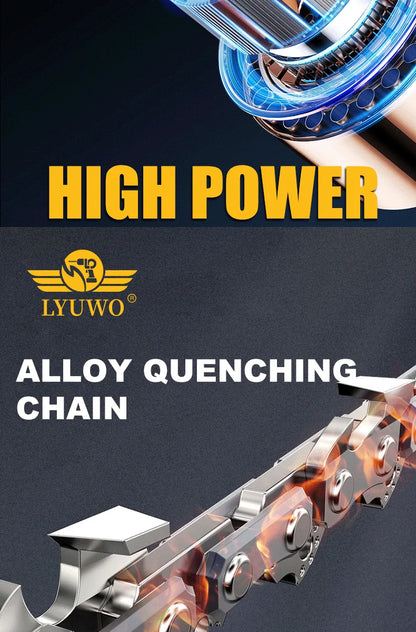 LYUWORechargeable Brushless Household Mini Electric Saw Handheld Saw Wood Cutting Saw Woodworking Saw Outdoor Electric Chain Saw