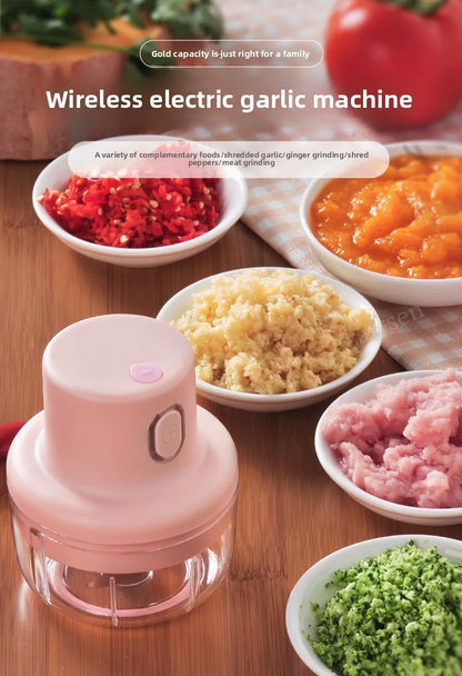 Portable Electric Garlic Chopper 100ml 250ml USB Vegetable Grinder Kitchen Garlic Masher Food Processor Tool