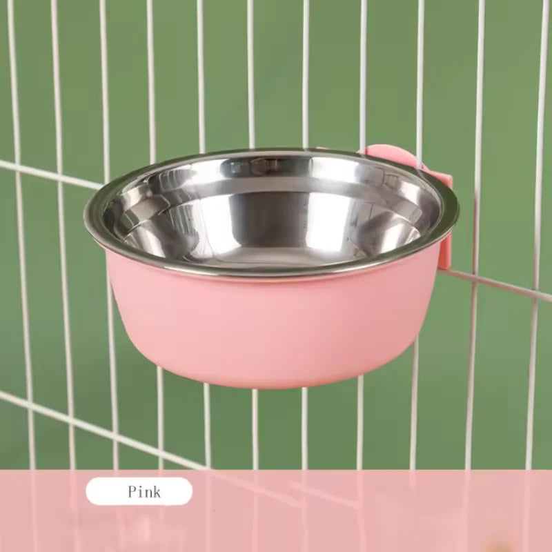 Automatic Pet Feeder with Hanging Bowl Water Bottle Food Container Dispenser for Puppy Cats Rabbit Birds Pet Feeding Product