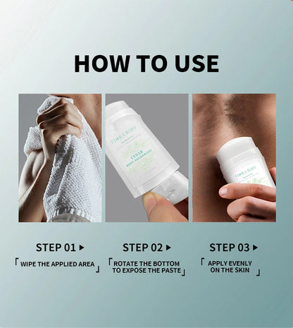 Men Sandalwood Deodorant Stick Anti Sweating Keep Drying Lasting Fragrance Remove Armpit Odor Underarm Refresh Sticks Refresh