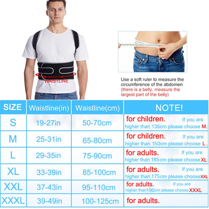 Posture Corrector for Men Women - Adjustable Back Brace for Upper&Lower Back Pain - Lumbar & Shoulder Support to Improve Posture