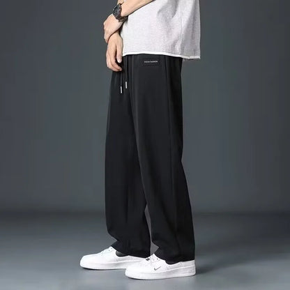 Joggers Men Jogger Pants Men Ice Silk Pants Big Size Men's Trousers Mens Clothing Gym Sport Mens Designer Clothes Man Cargo Y2k