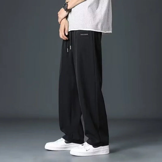 Joggers Men Jogger Pants Men Ice Silk Pants Big Size Men's Trousers Mens Clothing Gym Sport Mens Designer Clothes Man Cargo Y2k