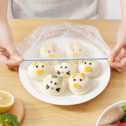 Reusable Disposable Food Cover Colorful Elastic Plate Fruit Cover Lids Fresh-keeping Food Wrap Bags Covers Kitchen Accessories