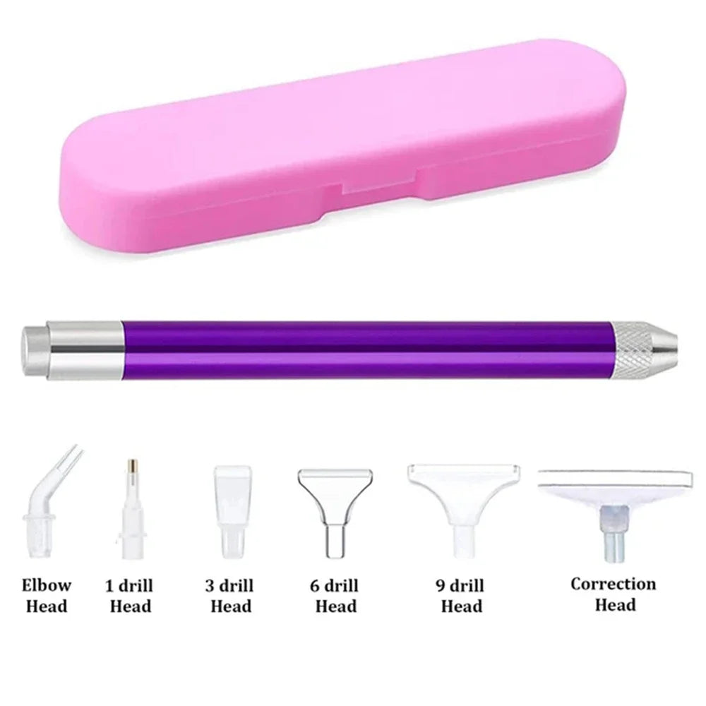 LED Diamond Painting Illumination Pen Kits with Light Art Lighted Applicator Accessories 5D Light Up Pens Nails DIY Crafts Tool