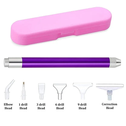 LED Diamond Painting Illumination Pen Kits with Light Art Lighted Applicator Accessories 5D Light Up Pens Nails DIY Crafts Tool