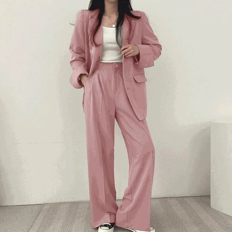 Suit Jacket Casual Office Lady Elegant Solid Single-breasted Women Blazer