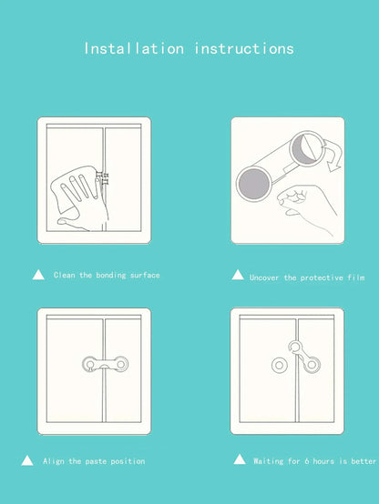 Multifunctional Safety Cabinet Door Lock Baby Safety Drawer Door Buckle Anti-Pinch Home White Bathroom Refrigerator Lock