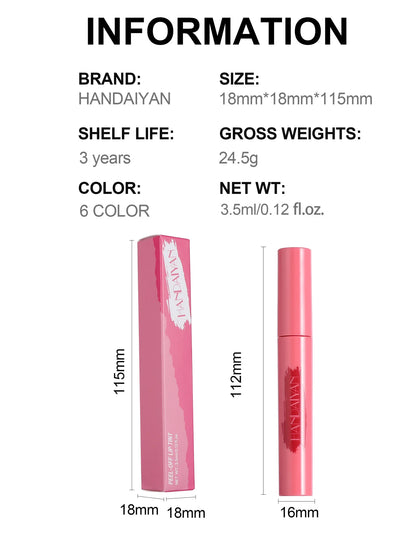 Handaiyan Lip Gloss Longlasting Lip Liner Brown Lipstick Liquid Matte Waterproof Lipgloss Lip Stain Tint Glaze Makeup