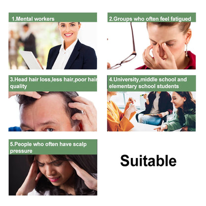 Electric Scalp Massager Heads Scalp Kneading Vibrating Device 6 Modes for Hair Growth Stress Relax Waterproof Massageador