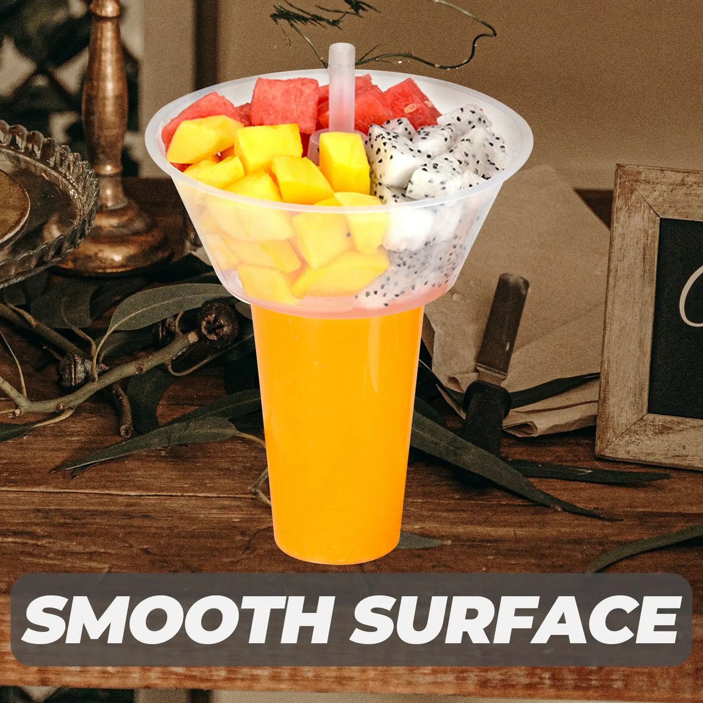 10pcs Convenient Drink Cup Bowls Snacks and Drink Cup Bowl Portable Drink Cup TopBowls Convenient Outdoor Food Bowls