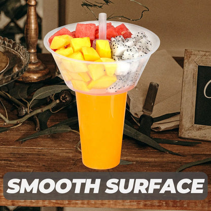 10pcs Convenient Drink Cup Bowls Snacks and Drink Cup Bowl Portable Drink Cup TopBowls Convenient Outdoor Food Bowls