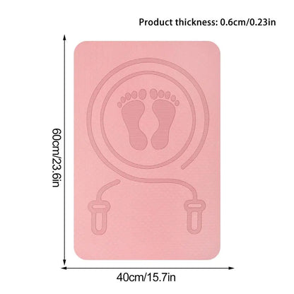 6mm Skipping Rope Mat Anti-noise Jump Rope Mat Exercise Shock Absorption Yoga Mat TPE Skipping Mat Fitness Pad Equipment