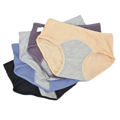 2pcs Woman Menstrual Panties Women's menstrual underwear leak proof and mid waist size M-8XL menstrual Female hygiene pants
