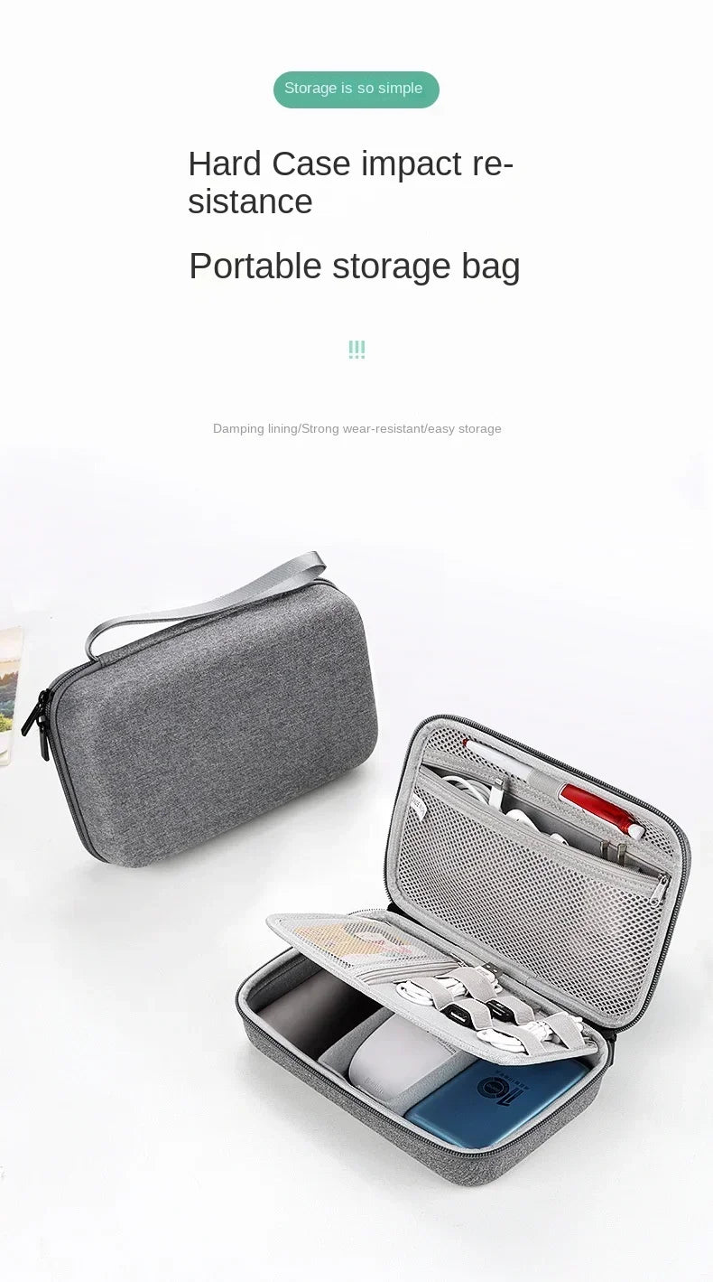 Large Capacity Travel Electronics Accessories Organizer Tablet Hard Disk Cable Portable Storage Bag EVA Airbag Travel Bags