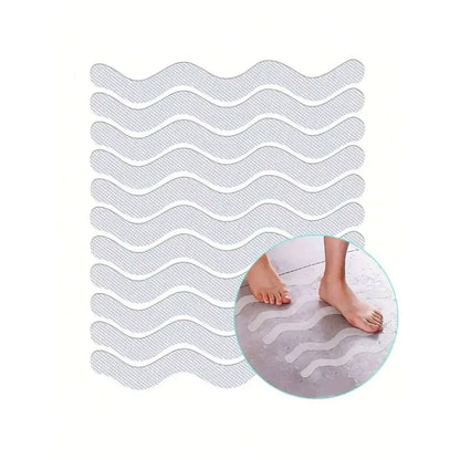 Transparent Adhesive Anti Slip Bathroom Shower Bathtub Floor Safety Stickers Non Skid Waterproof Grip Treads Kids Elderly Home