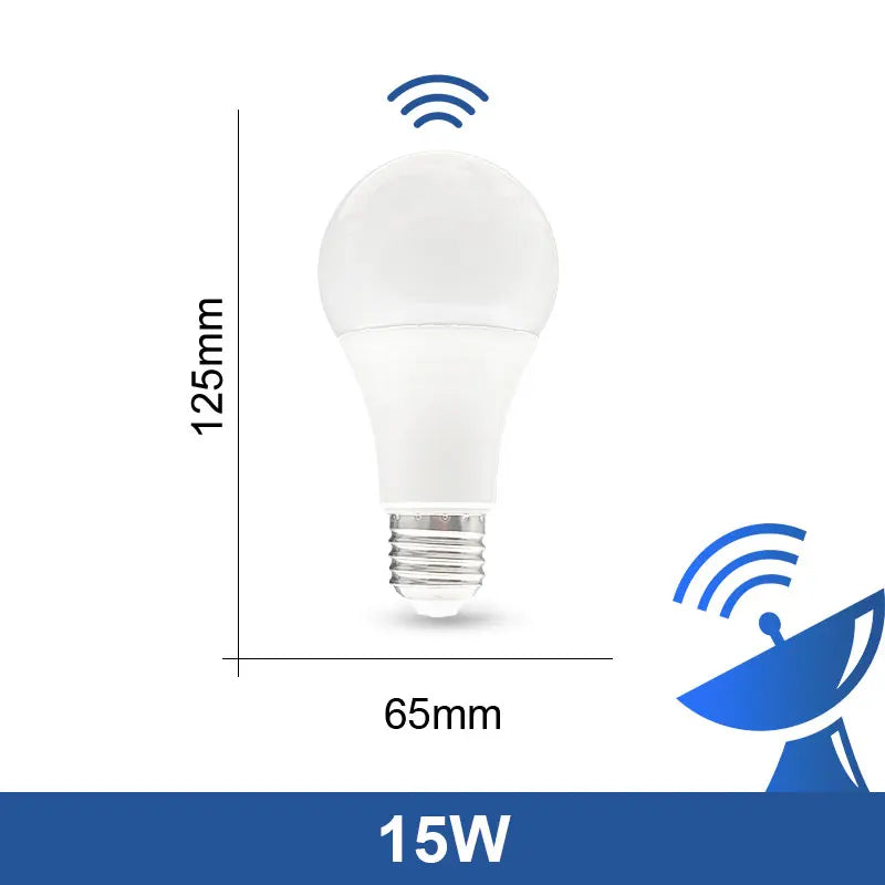 LED E27 Radar Sensitive Light Bulb 189-265V Energy Saving Smart Detection Motion Sensor Light  6W 9W 12W 15W 18W 20W Lampada LED