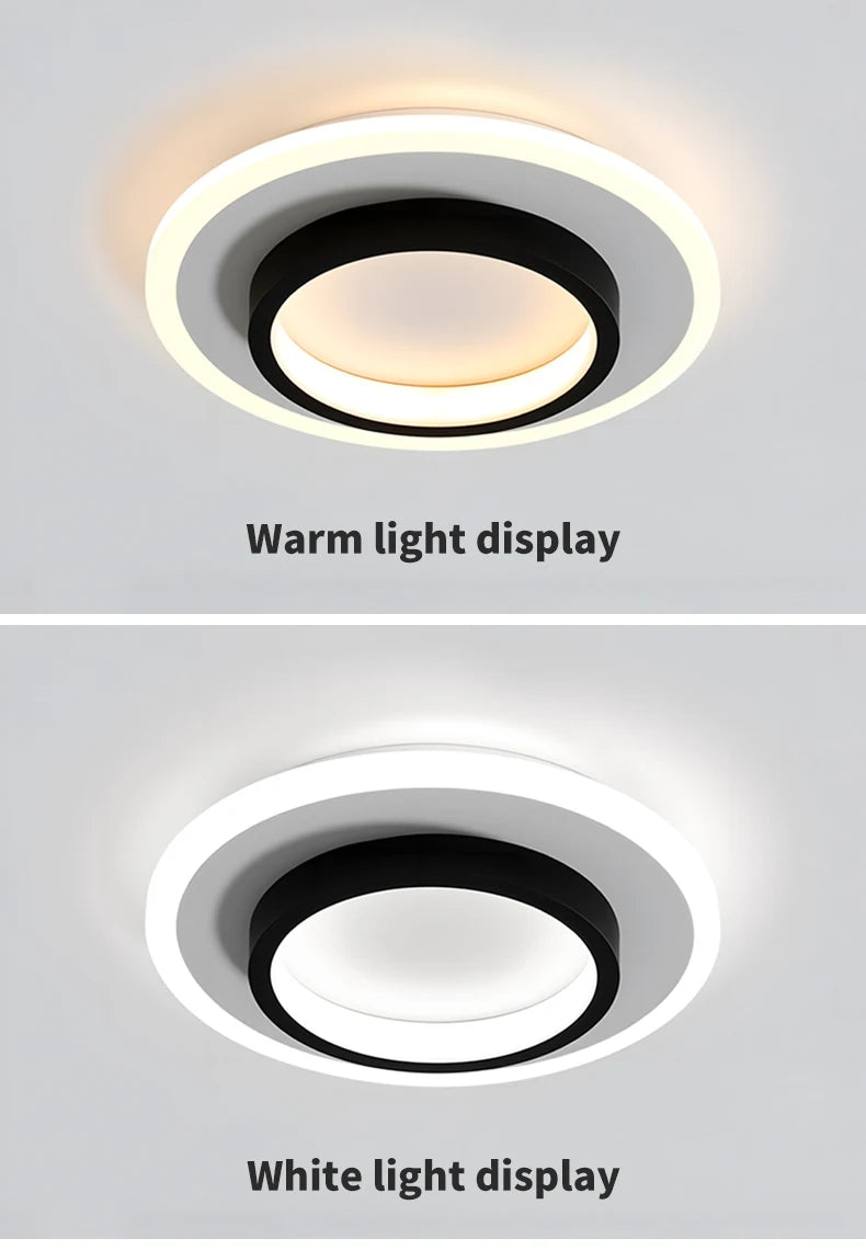 Modern Minimalist Decorative Ceiling Ceiling Lamp Bedroom Living Room Kitchen Aisle Interior Creative LED Round Lighting Lamps