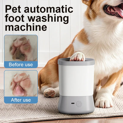 Automatic Pet Foot Washer Removable Electric Plastic Paw Cleaner Soft and Dense Bristles for Cleaning Cat Dog Paw Cleaner