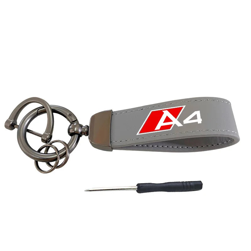 For AUDI A4 b8 b9 b6 b7 Auto accessories Multifunctional keychain leather keychain metal gift