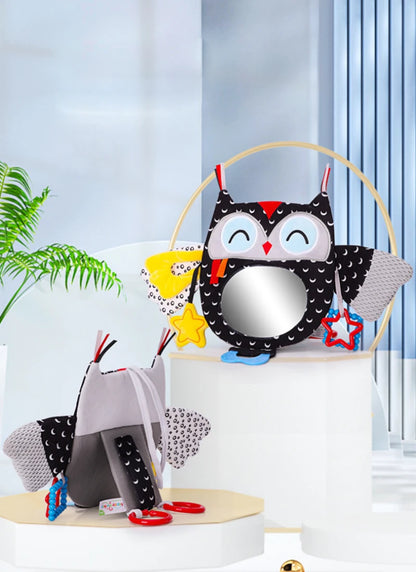 Black White View Back Seat Mirror Baby Car Mirror Safety Seat Headrest Rearview Mirror Baby Facing Rear Ward Car Kids Monitor