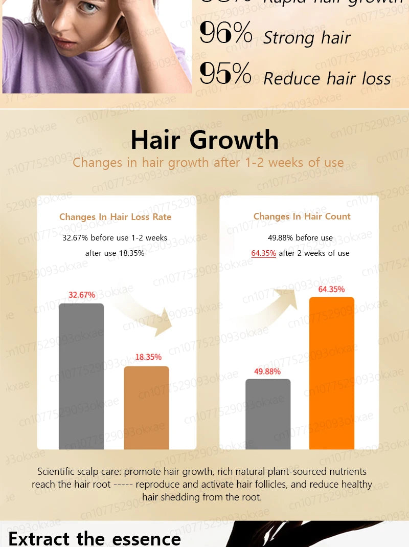 The latest hair serum for 2025. Quickly repair hair follicles and say goodbye to hair loss.