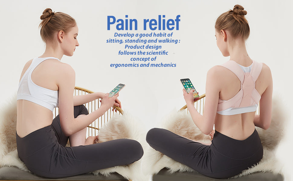 Posture Corrector for Women and Men Adjustable Upper Back Brace Shoulder Lumbar Support Belt Corset Posture Correction