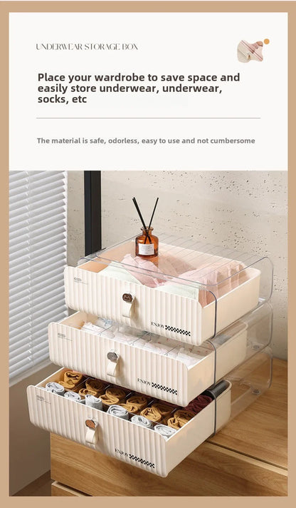Organizer For Underwear Socks Bra Pants Scarf Tie Storage Box Wardrobe Drawer Organizers Foldable Case For Underwear Organizer
