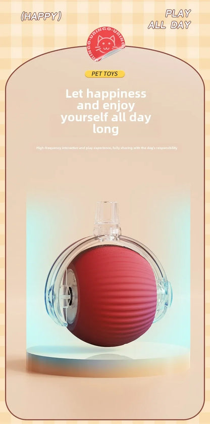 Interactive Dog Toys Rechargeable Pet Interactive Toys Electric Cats Ball  Automatic Rolling Fake Tail Ball Dog  Cats Toy