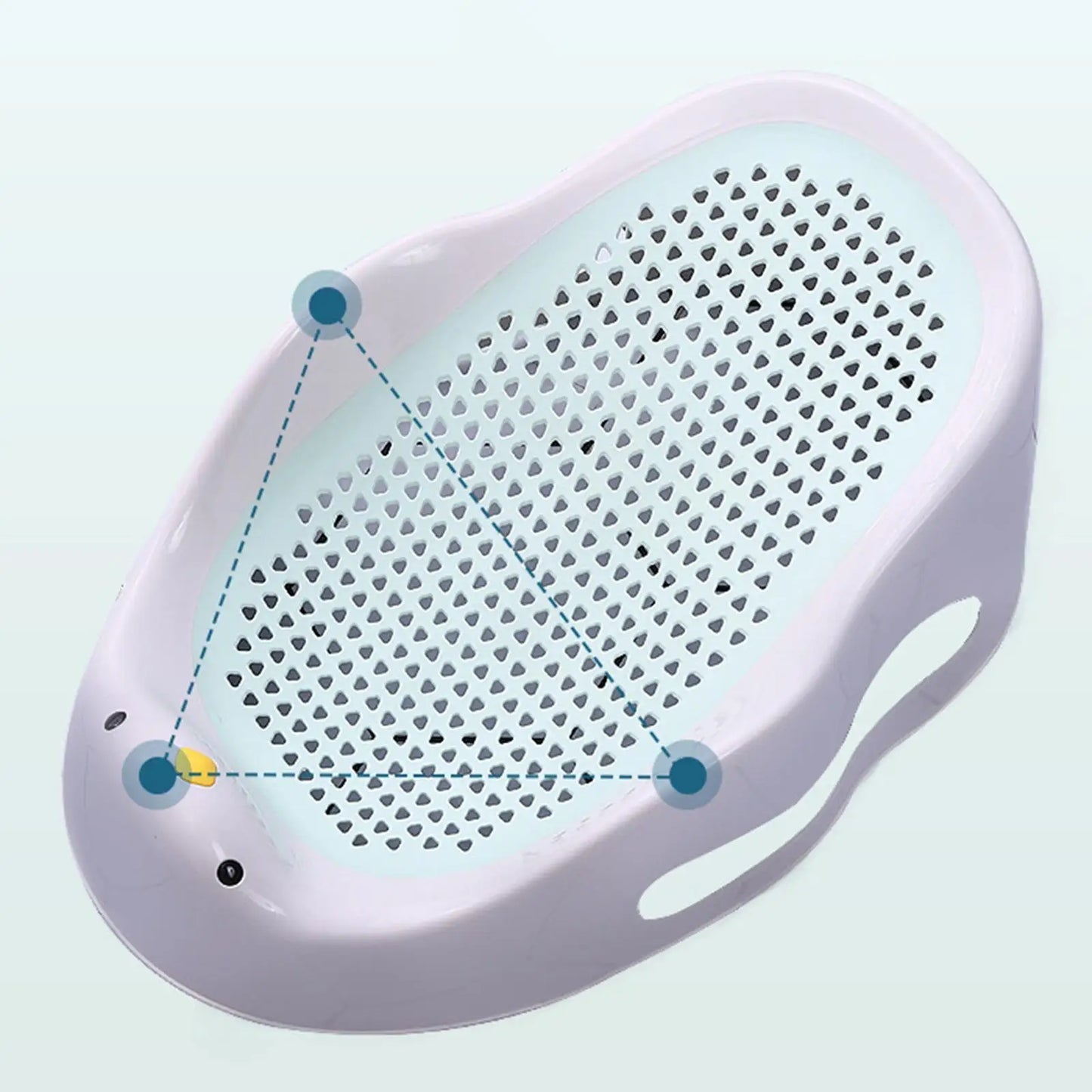 Baby Bath Support Portable Soft Non-Slip Lounger for 0-6 Months Infant blue