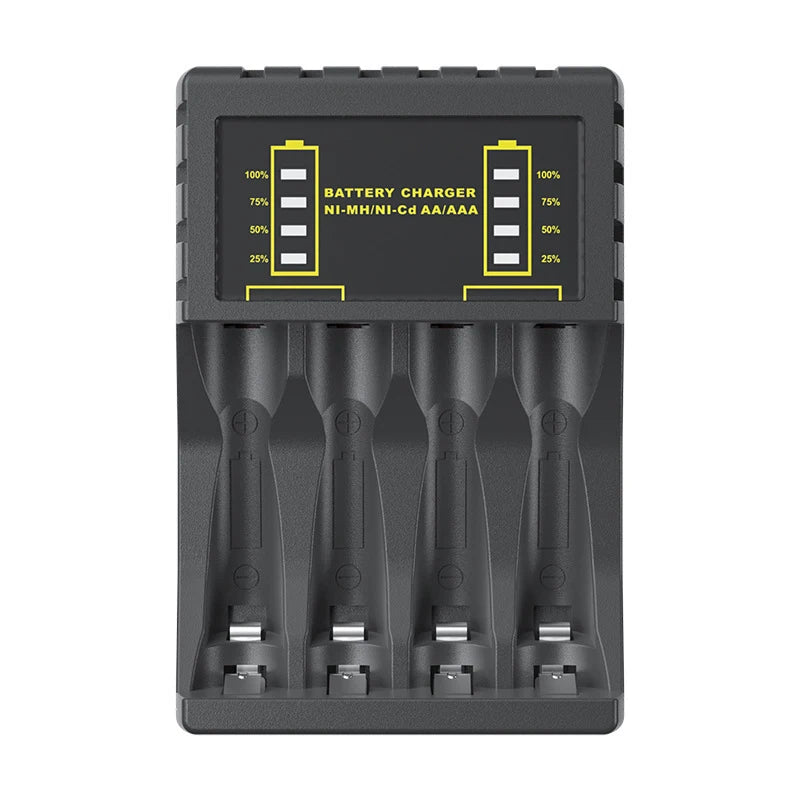 4 Slot Electric AAA Battery Charger Intelligent Fast with LED Indicator Usb Chargers For AA/AAA Ni-MH/Ni-CD Rechargeable Battery