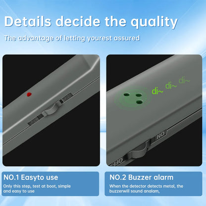 Handheld Metal Detector Collapsible Portable Metal Detector Waterproof High Sensitivity Metal Detectors Buzzer Alarm