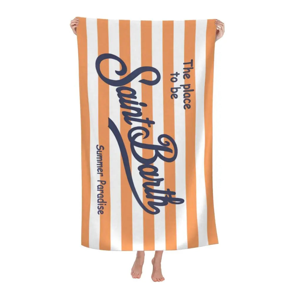 S-Saint B-Barth Beach Towel for Adults – Soft, Absorbent, and Lightweight for Travel