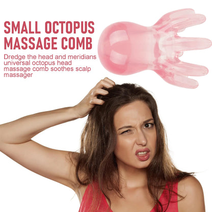 Octopus Shape Scalp Massage Comb 8 Tentacles Acupressure Gua Sha Tool for Head Scalp Facial Body Massage