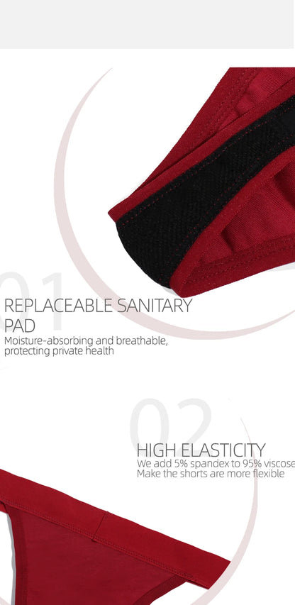 4 Layer Leakproof Menstrual Period Panties Sexy Ladies Thong Menstrual Period Leak Proof Underwear Physiological Pants